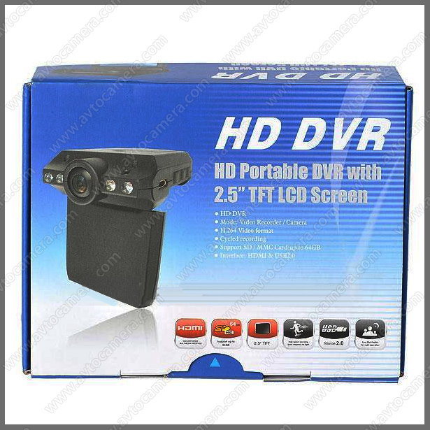 Авто видеокамера ИК подсветкой HD-720-IR DVR